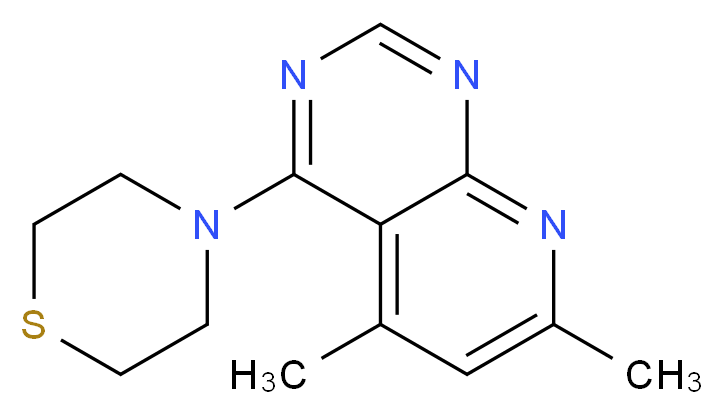 5,7-dimethyl-4-thiomorpholin-4-ylpyrido[2,3-d]pyrimidine_分子结构_CAS_)