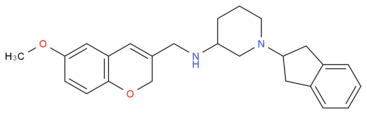 1-(2,3-dihydro-1H-inden-2-yl)-N-[(6-methoxy-2H-chromen-3-yl)methyl]-3-piperidinamine_分子结构_CAS_)