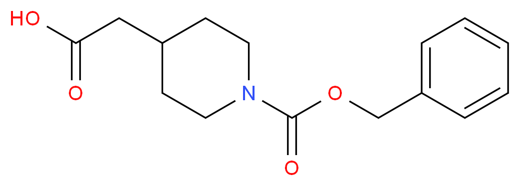 2-{1-[(benzyloxy)carbonyl]piperidin-4-yl}acetic acid_分子结构_CAS_63845-28-3