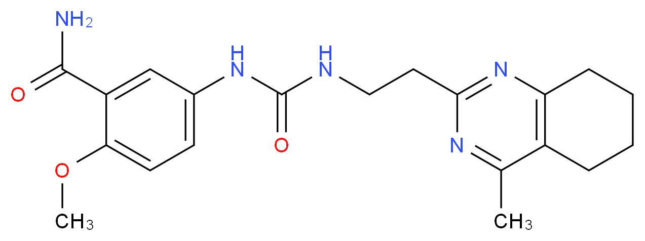 2-methoxy-5-[({[2-(4-methyl-5,6,7,8-tetrahydroquinazolin-2-yl)ethyl]amino}carbonyl)amino]benzamide_分子结构_CAS_)
