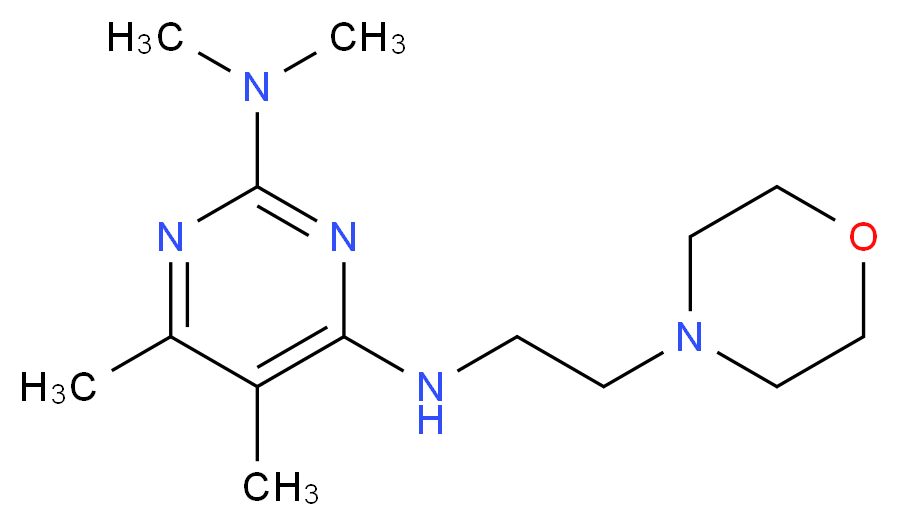 N~2~,N~2~,5,6-tetramethyl-N~4~-(2-morpholin-4-ylethyl)pyrimidine-2,4-diamine_分子结构_CAS_)