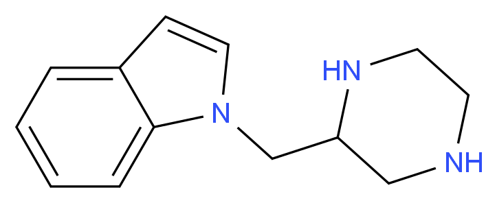 1-[(piperazin-2-yl)methyl]-1H-indole_分子结构_CAS_612502-36-0