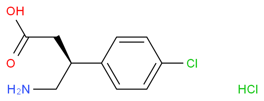 S(-)-Baclofen hydrochloride_分子结构_CAS_63701-56-4)