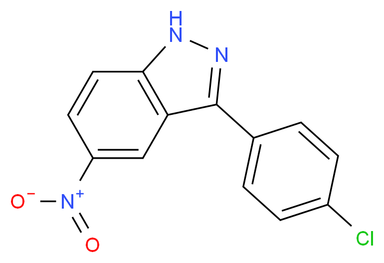 3-(4-chlorophenyl)-5-nitro-1H-indazole_分子结构_CAS_1346808-74-9