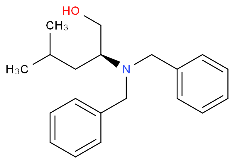 (S)-(+)-2-(N,N-二苄基氨基)-4-甲基戊醇_分子结构_CAS_111060-53-8)