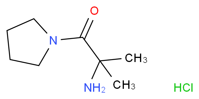 2-Amino-2-methyl-1-(1-pyrrolidinyl)-1-propanone hydrochloride_分子结构_CAS_)