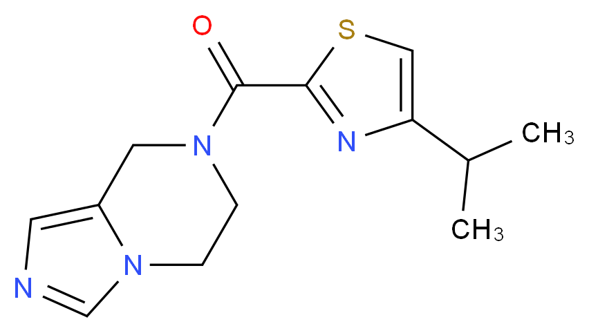 7-[(4-isopropyl-1,3-thiazol-2-yl)carbonyl]-5,6,7,8-tetrahydroimidazo[1,5-a]pyrazine_分子结构_CAS_)