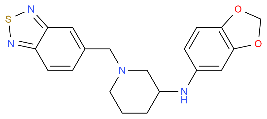 N-1,3-benzodioxol-5-yl-1-(2,1,3-benzothiadiazol-5-ylmethyl)-3-piperidinamine_分子结构_CAS_)