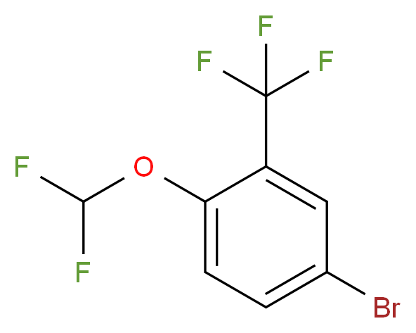 4-bromo-1-(difluoromethoxy)-2-(trifluoromethyl)benzene_分子结构_CAS_954236-13-6