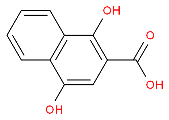 1,4-dihydroxynaphthalene-2-carboxylic acid_分子结构_CAS_31519-22-9