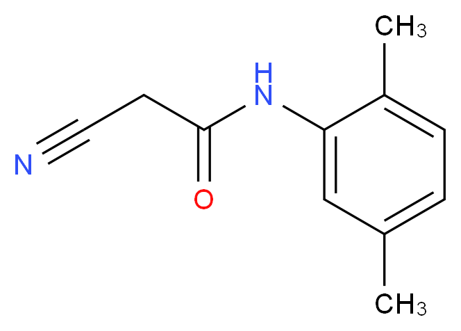 2-cyano-N-(2,5-dimethylphenyl)acetamide_分子结构_CAS_87165-31-9