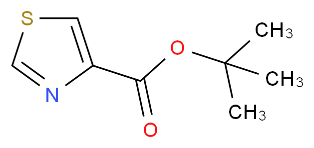 4-Thiazolecarboxylic acid tert-butyl ester_分子结构_CAS_1037746-91-0)