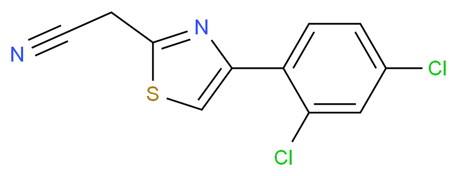 [4-(2,4-Dichloro-phenyl)-thiazol-2-yl]-acetonitrile_分子结构_CAS_)