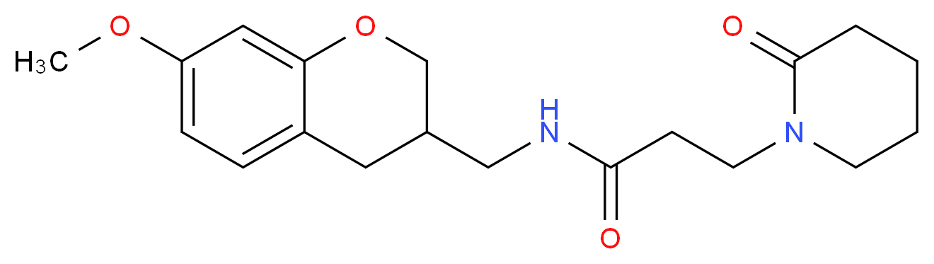 N-[(7-methoxy-3,4-dihydro-2H-chromen-3-yl)methyl]-3-(2-oxopiperidin-1-yl)propanamide_分子结构_CAS_)