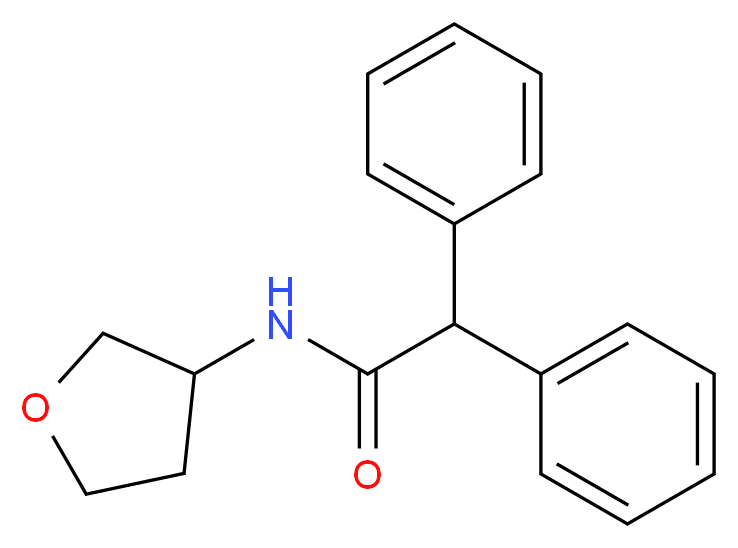2,2-diphenyl-N-(tetrahydrofuran-3-yl)acetamide_分子结构_CAS_)