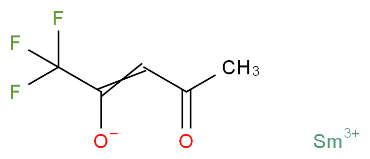 samarium(3+) ion 1,1,1-trifluoro-4-oxopent-2-en-2-olate_分子结构_CAS_23301-82-8