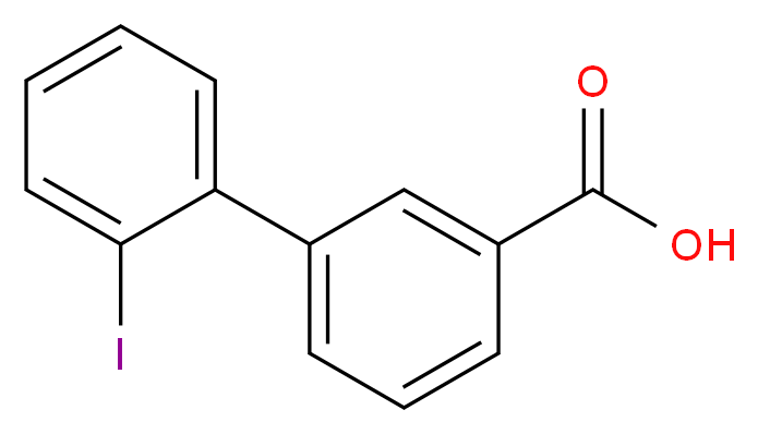 2'-Iodo-[1,1'-biphenyl]-3-carboxylic acid_分子结构_CAS_855254-47-6)