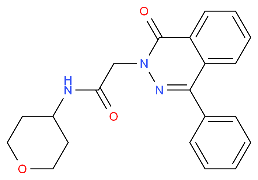 2-(1-oxo-4-phenyl-2(1H)-phthalazinyl)-N-(tetrahydro-2H-pyran-4-yl)acetamide_分子结构_CAS_)