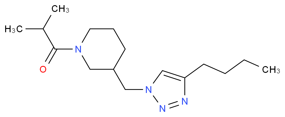 3-[(4-butyl-1H-1,2,3-triazol-1-yl)methyl]-1-isobutyrylpiperidine_分子结构_CAS_)