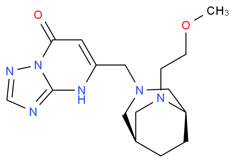 5-{[(1S*,5R*)-6-(2-methoxyethyl)-3,6-diazabicyclo[3.2.2]non-3-yl]methyl}[1,2,4]triazolo[1,5-a]pyrimidin-7(4H)-one_分子结构_CAS_)