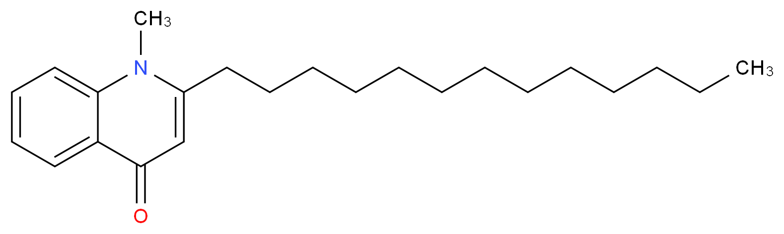 1-methyl-2-tridecyl-1,4-dihydroquinolin-4-one_分子结构_CAS_15266-35-0