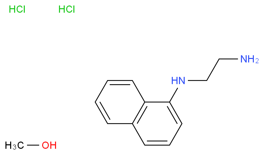 N-(2-aminoethyl)naphthalen-1-amine methanol dihydrochloride_分子结构_CAS_1465-25-4