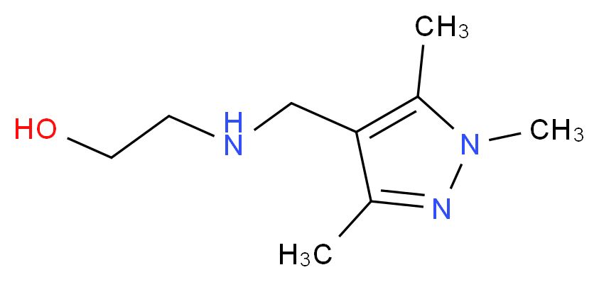 2-{[(trimethyl-1H-pyrazol-4-yl)methyl]amino}ethan-1-ol_分子结构_CAS_400877-08-9