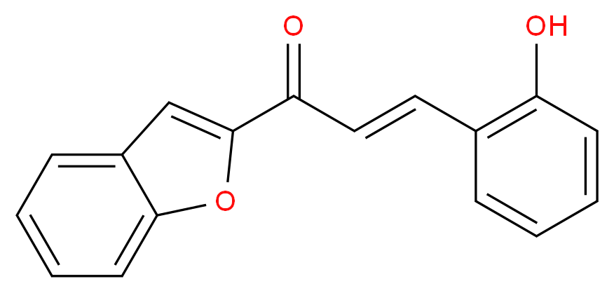 (2E)-1-(1-benzofuran-2-yl)-3-(2-hydroxyphenyl)prop-2-en-1-one_分子结构_CAS_107155-10-2