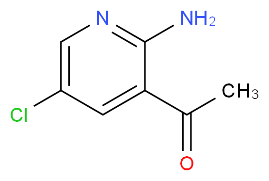 1-(2-amino-5-chloropyridin-3-yl)ethan-1-one_分子结构_CAS_1001014-88-5