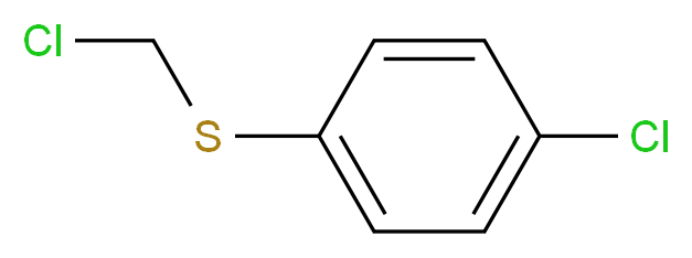 1-chloro-4-[(chloromethyl)sulfanyl]benzene_分子结构_CAS_7205-90-5