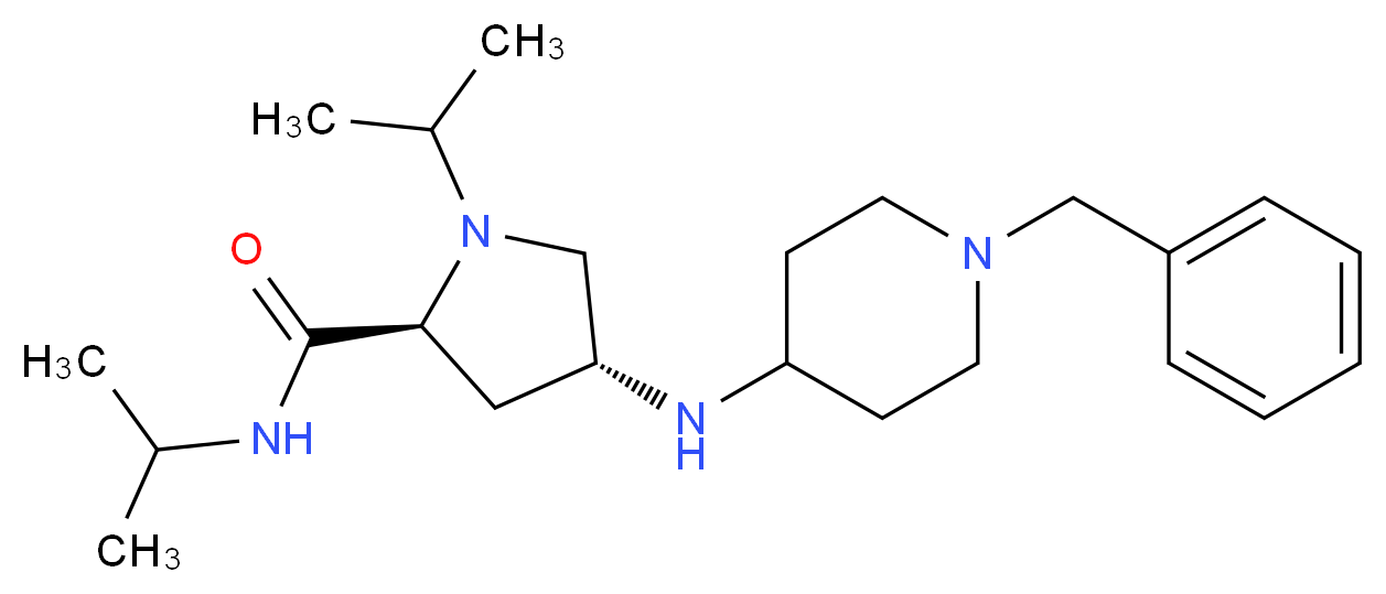 (4R)-4-[(1-benzyl-4-piperidinyl)amino]-N,1-diisopropyl-L-prolinamide_分子结构_CAS_)