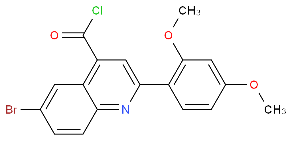 6-Bromo-2-(2,4-dimethoxyphenyl)quinoline-4-carbonyl chloride_分子结构_CAS_)