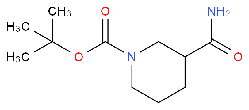 tert-butyl 3-carbamoylpiperidine-1-carboxylate_分子结构_CAS_91419-49-7