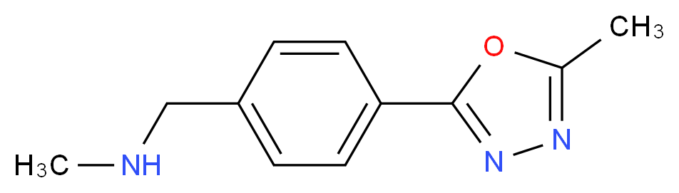 methyl({[4-(5-methyl-1,3,4-oxadiazol-2-yl)phenyl]methyl})amine_分子结构_CAS_944450-83-3