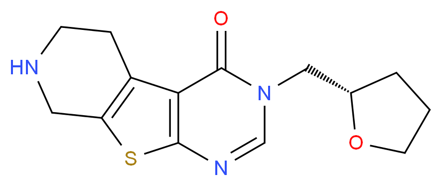 3-[(2S)-tetrahydrofuran-2-ylmethyl]-5,6,7,8-tetrahydropyrido[4',3':4,5]thieno[2,3-d]pyrimidin-4(3H)-one_分子结构_CAS_)