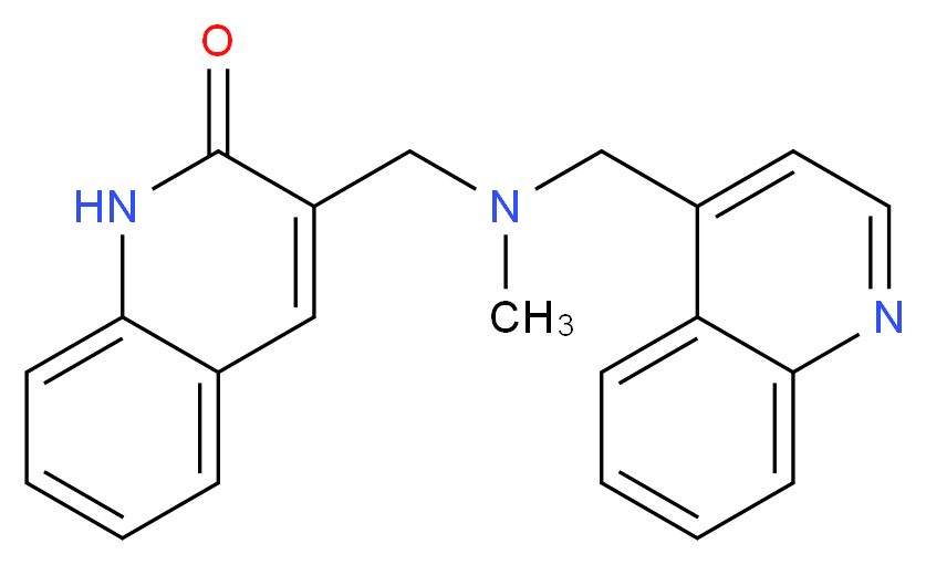 3-{[methyl(quinolin-4-ylmethyl)amino]methyl}quinolin-2(1H)-one_分子结构_CAS_)