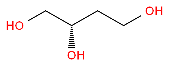 (2S)-(-)-Butane-1,2,4-triol_分子结构_CAS_42890-76-6)