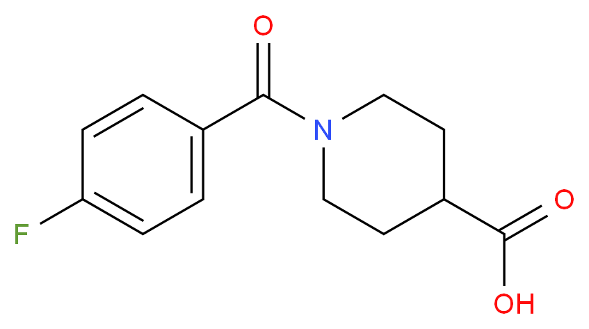 1-(4-fluorobenzoyl)piperidine-4-carboxylic acid_分子结构_CAS_139679-45-1)