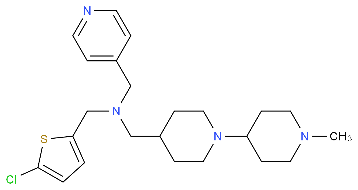 1-(5-chloro-2-thienyl)-N-[(1'-methyl-1,4'-bipiperidin-4-yl)methyl]-N-(4-pyridinylmethyl)methanamine_分子结构_CAS_)