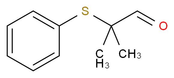 2-Methyl-2-(phenylsulfanyl)propanal_分子结构_CAS_63996-66-7)