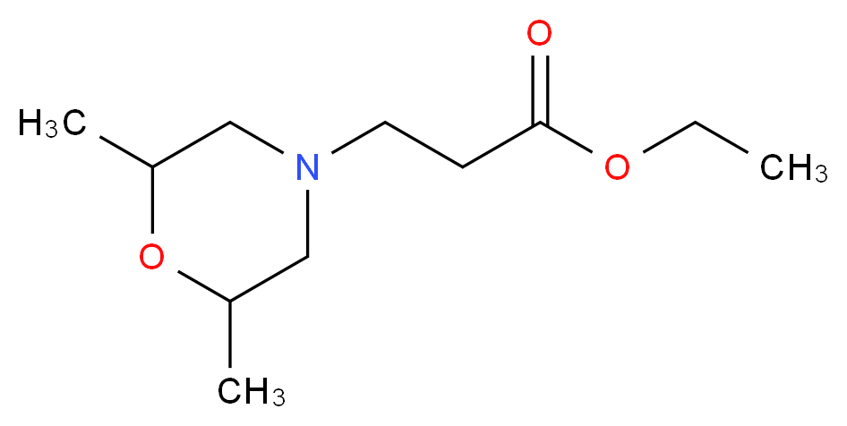 ETHYL &beta;-N-(2,6-DIMETHYLMORPHOLINO)PROPIONATE_分子结构_CAS_)