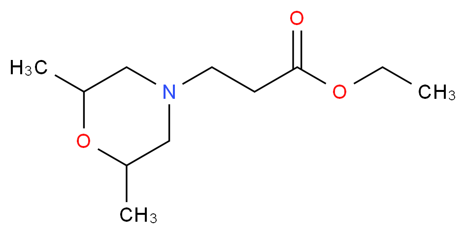 ethyl 3-(2,6-dimethylmorpholin-4-yl)propanoate_分子结构_CAS_71172-51-5