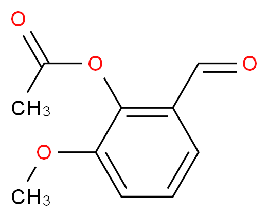 2-乙酰氧基-3-甲氧基苯甲醛_分子结构_CAS_7150-01-8)
