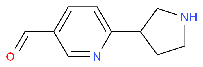 6-(pyrrolidin-3-yl)nicotinaldehyde_分子结构_CAS_1196156-37-2)