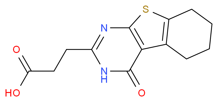 3-(4-Oxo-3,4,5,6,7,8-hexahydro-benzo[4,5]thieno[2,3-d]pyrimidin-2-yl)-propionic acid_分子结构_CAS_109164-47-8)