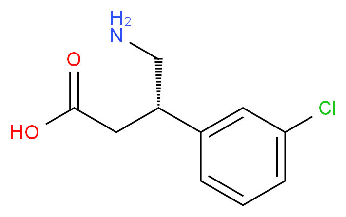 (S)-4-amino-3-(3-chlorophenyl)butanoic acid_分子结构_CAS_1260609-91-3)