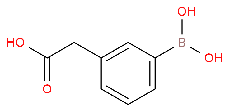 2-[3-(dihydroxyboranyl)phenyl]acetic acid_分子结构_CAS_914397-60-7