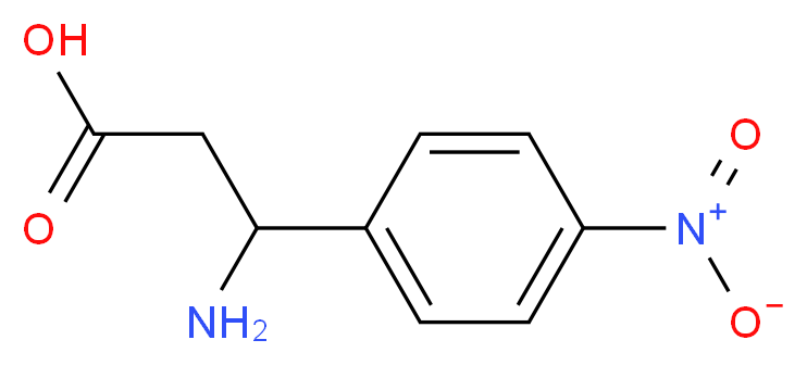 3-amino-3-(4-nitrophenyl)propanoic acid_分子结构_CAS_35005-61-9