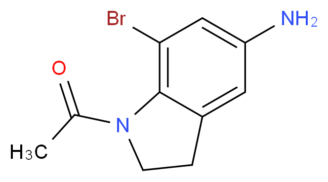 1-(5-amino-7-bromo-2,3-dihydro-1H-indol-1-yl)ethan-1-one_分子结构_CAS_858193-23-4