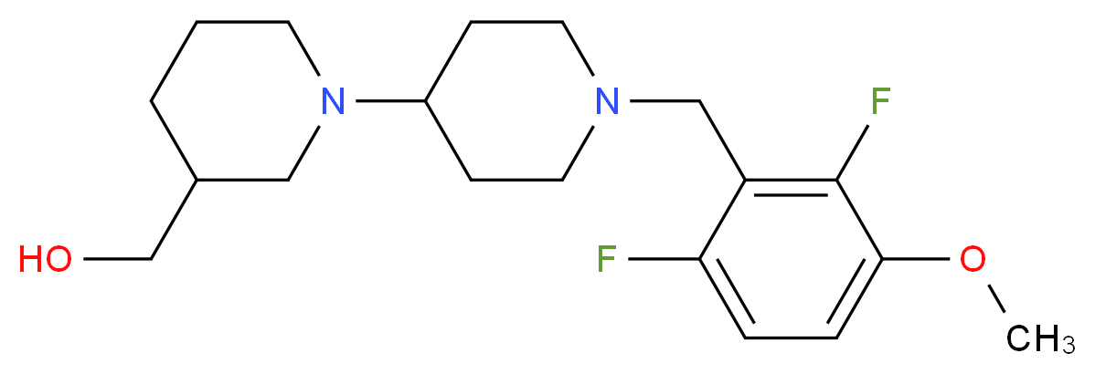 [1'-(2,6-difluoro-3-methoxybenzyl)-1,4'-bipiperidin-3-yl]methanol_分子结构_CAS_)